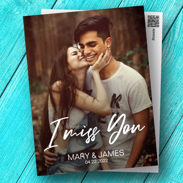 Minimal Modern I love you photo insert Postcard (Creator Uploaded)