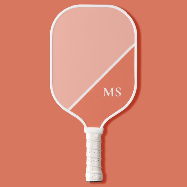 Minimal Modern Initials Monogram Pickleball Paddle (Creator Uploaded)