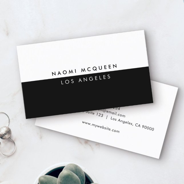 Minimal Modern Luxury Black and White Simple Business Card (Creator Uploaded)