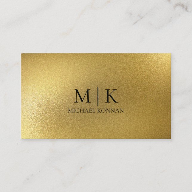 Minimal Modern Luxury Gold Business Card (Front)