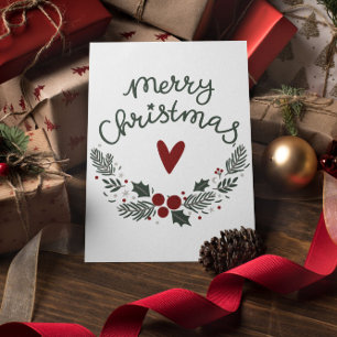 Minimal Modern Merry Christmas Postcard