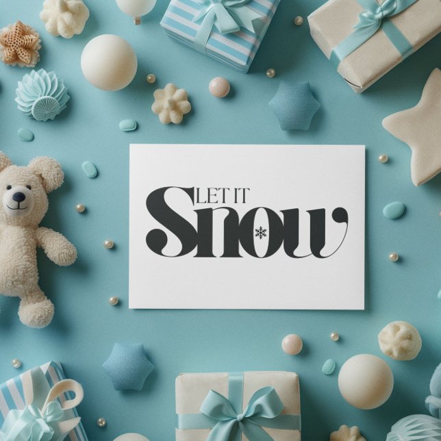 Minimal Modern Merry Christmas Postcard (Creator Uploaded)