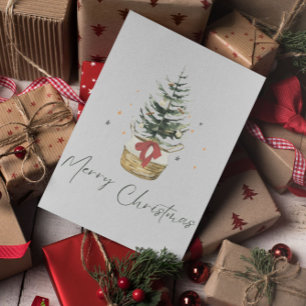 Minimal Modern Merry Christmas Postcard