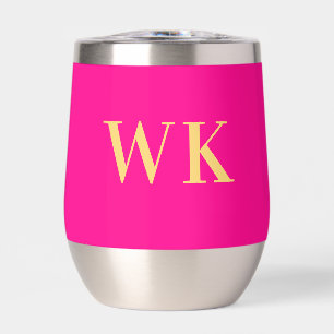 Minimal Modern Monogram Hot Pink