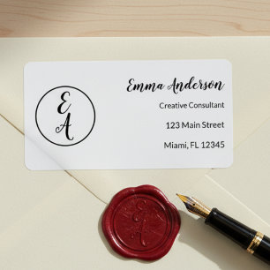 Minimal Modern Monogram Label