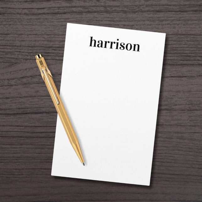 Minimal Modern Monogram Name Stationery (Creator Uploaded)