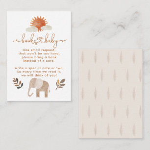 Minimal Modern Neutral Safari Animal Baby Shower Enclosure Card