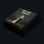 Minimal & Modern Newlyweds Mr & Mrs Wedding Photo Gift Box<br><div class="desc">Special keepsake photo plaque for newlyweds with a wedding day photo. Simple and modern design with a full photo design. Customise with your name.</div>