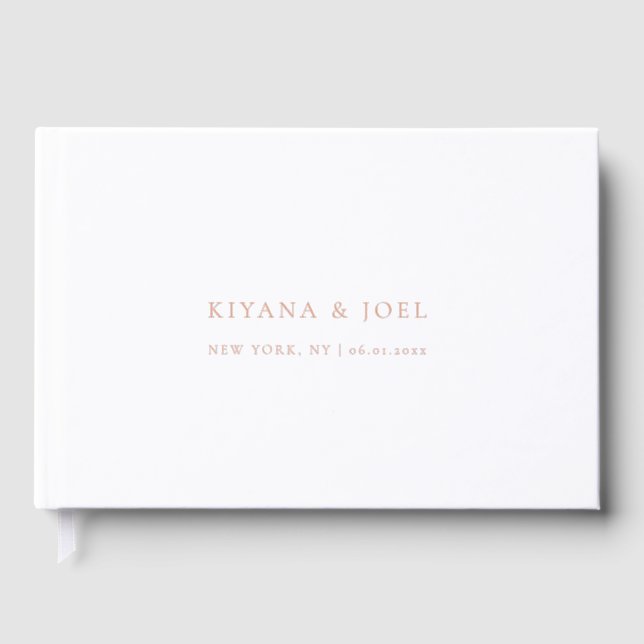 Minimal Modern Personalised Wedding Guest Book (Front)