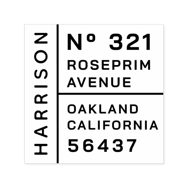 Minimal Modern | Personalized Family Return  Self-inking Stamp (Design)