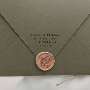 Minimal Modern Personalized Wedding Return Address Self-inking Stamp