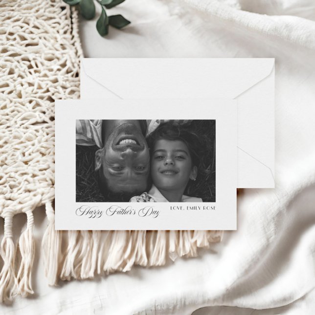 Minimal Modern Photo Bible Verse Father's Day Card (Creator Uploaded)