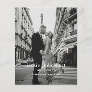 Minimal Modern Photo Budget Wedding Program Flyer