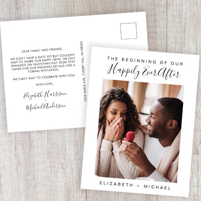 Minimal Modern Photo Engagement Announcement (Creator Uploaded)