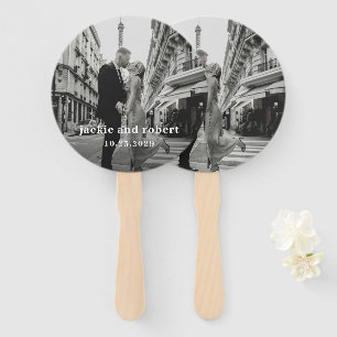 Minimal Modern Photo Wedding Hand Fan