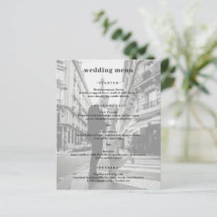 Minimal Modern Photo Wedding Menu
