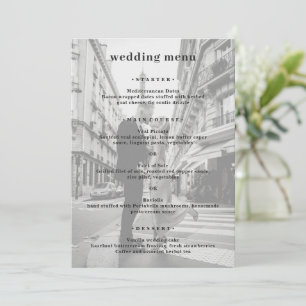 Minimal Modern Photo Wedding Menu