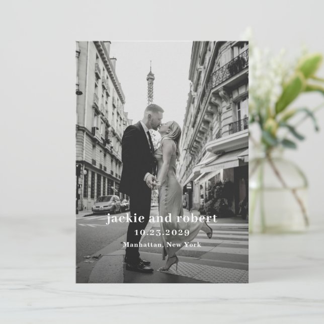 Minimal Modern Photo Wedding Program Programme (Standing Front)