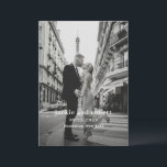 Minimal Modern Photo Wedding Program Programme<br><div class="desc">Modern wedding program featuring a simple yet elegant design with your event details in a minimal layout over your favourite photo.</div>