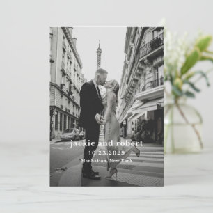Minimal Modern Photo Wedding Program Programme