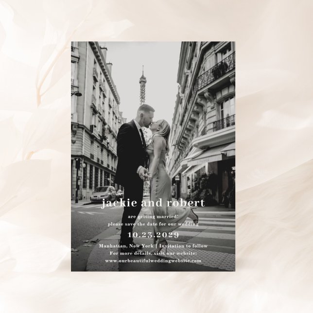 Minimal Modern Photo Wedding Save The Date (Creator Uploaded)