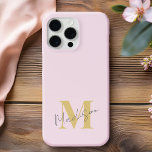 Minimal Modern Pink Initial Monogram iPhone 13 Case<br><div class="desc">Pink Minimal Modern Initial Monogram Phone Case. Create your own personalised iPhone Case with custom initial name.</div>