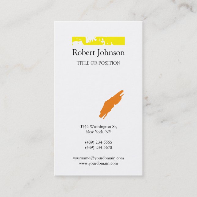Minimal Modern Plain Simple Unique Professional Business Card (Front)