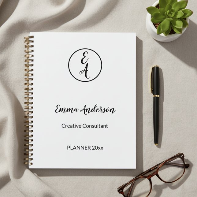 Minimal Modern Professional Monogram Planner (Creator Uploaded)