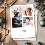 Minimal Modern Quote | 4 Photo Collage Instagram Holiday Card<br><div class="desc">These modern season's greetings shine through their beautiful sentiments and sayings - and their ample white space. The stunningly simple holiday photo card captures four precious moments in a photo collage while minimal typography reads "Hold this time close to your heart" above your family name and year. Please find more...</div>