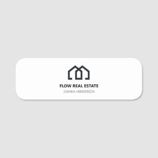 Minimal Modern Real Estate Listing Agent Realtor Name Tag