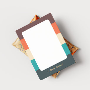 Minimal Modern Retro Abstract Script Colorblocked Post-it Notes