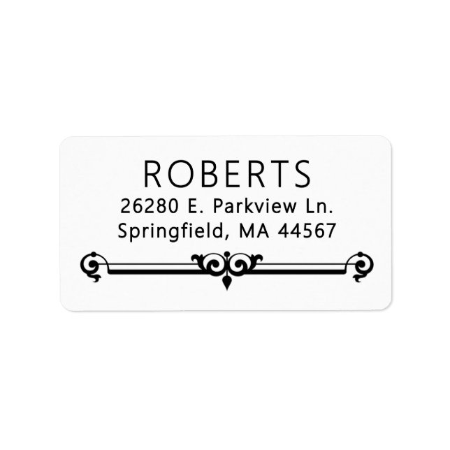Minimal Modern Return Address Labels (Front)