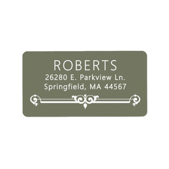 Minimal Modern Return Address Labels (Front)