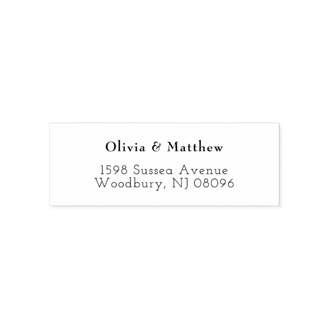 Minimal Modern return Wedding Family Gift Self-inking Stamp (Design)