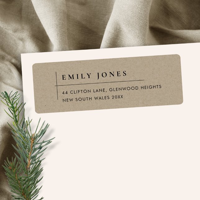 MINIMAL MODERN RUSTIC KRAFT TYPOGRAPHY ADDRESS (Creator Uploaded)