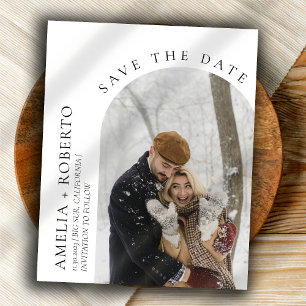 Minimal Modern Save the Date Photo Card