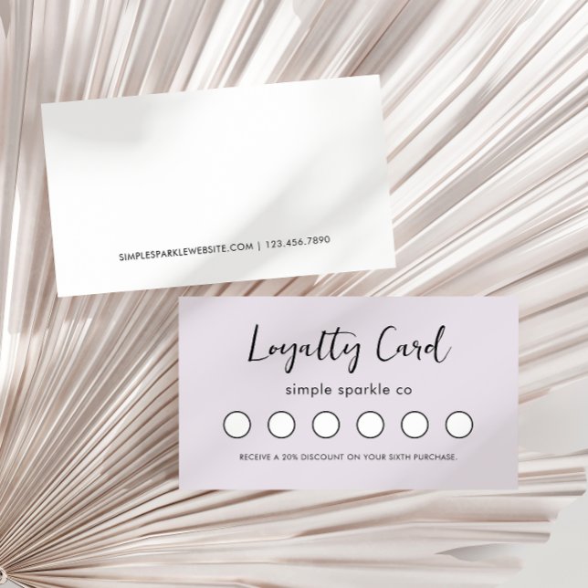 Minimal Modern Script Customer Loyalty Card (Creator Uploaded)