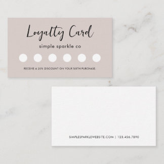 Minimal Modern Script Customer Loyalty Card