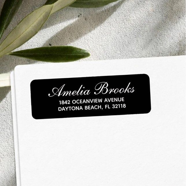 Minimal Modern Script Return Address Custom  (Creator Uploaded)