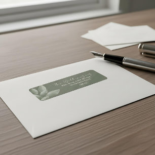 Minimal modern script return address label