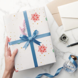 Minimal Modern Simple Star Pattern Christmas Wrapping Paper