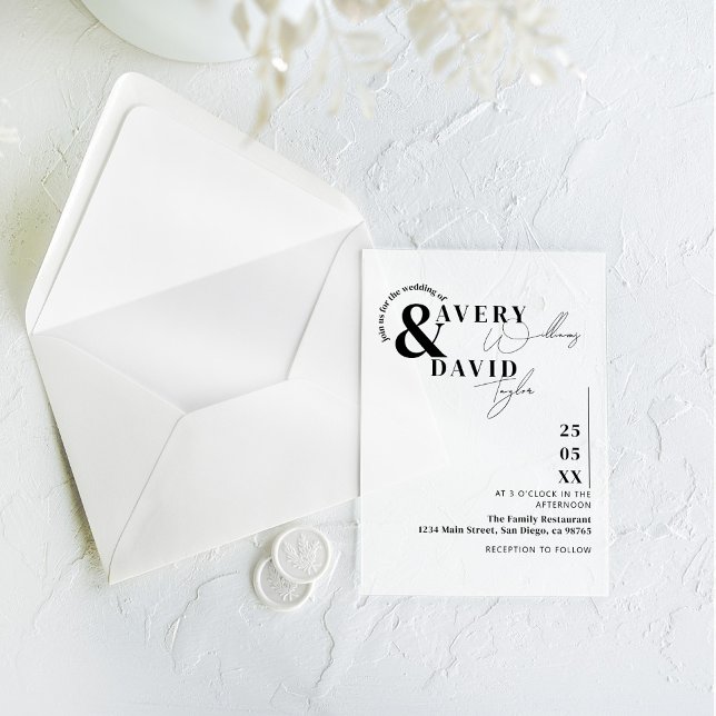 Minimal Modern Simple Wedding Acrylic Invitations (Creator Uploaded)