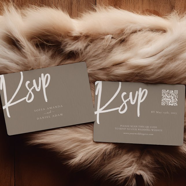 Minimal Modern Simple Wedding RSVP Card (Creator Uploaded)