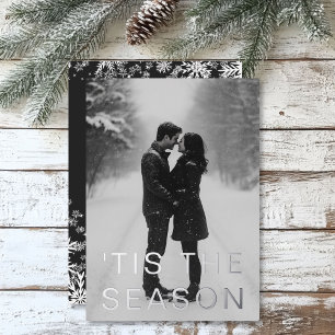Minimal Modern Snow Photo Holiday Foil