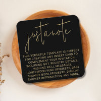 Minimal Modern Stylish Simple Just A Note Square