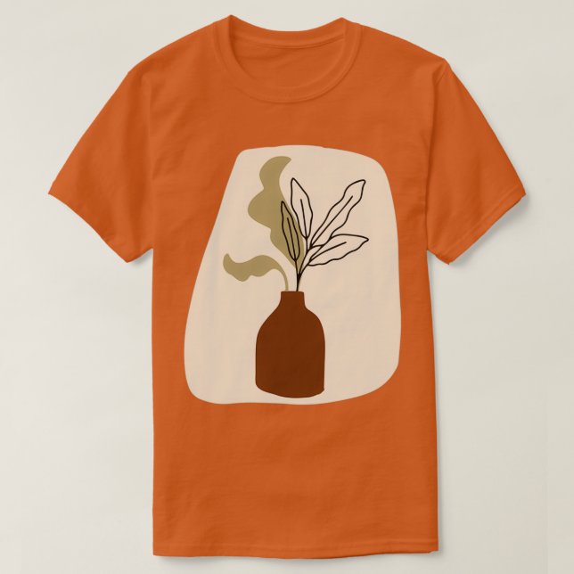 Minimal Modern Terraccota Pottery Abstract Shape D T-Shirt (Design Front)