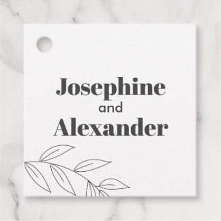 Minimal Modern Theme Favour Tags