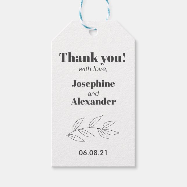 Minimal Modern Theme Gift Tags (Front)