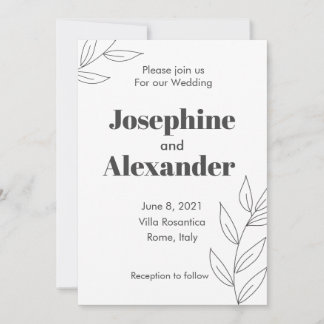 Minimal Modern Theme Invitation