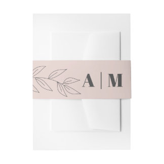 Minimal Modern Theme Invitation Belly Band